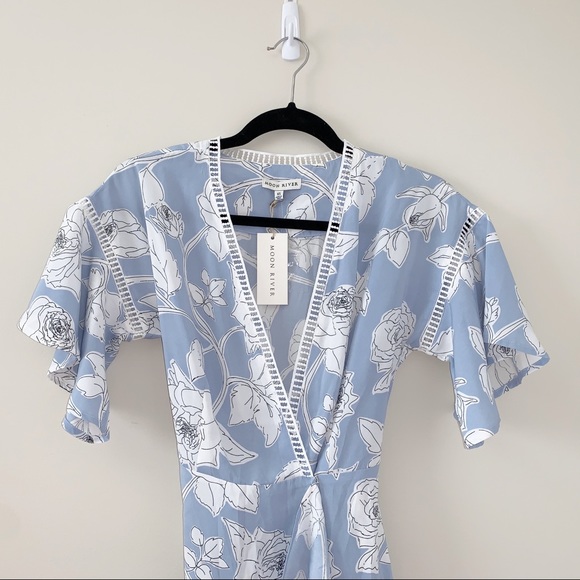 Anthropologie Moon River Floral Wrap Dress XS NWT - Picture 4 of 14